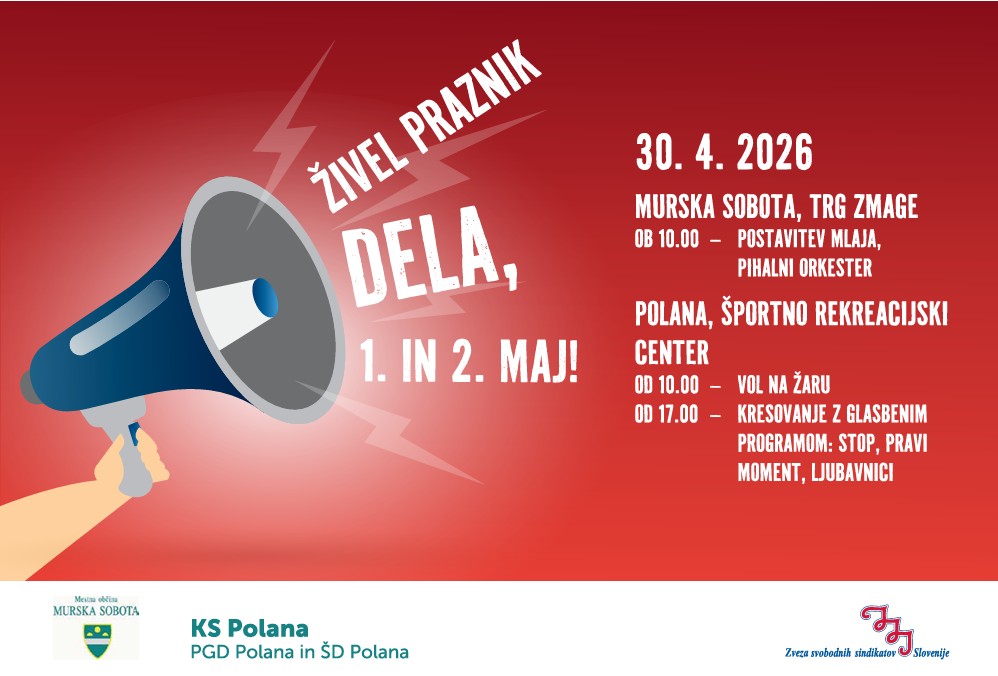 Postavitev mlaja na Trgu zmage v Murski Soboti